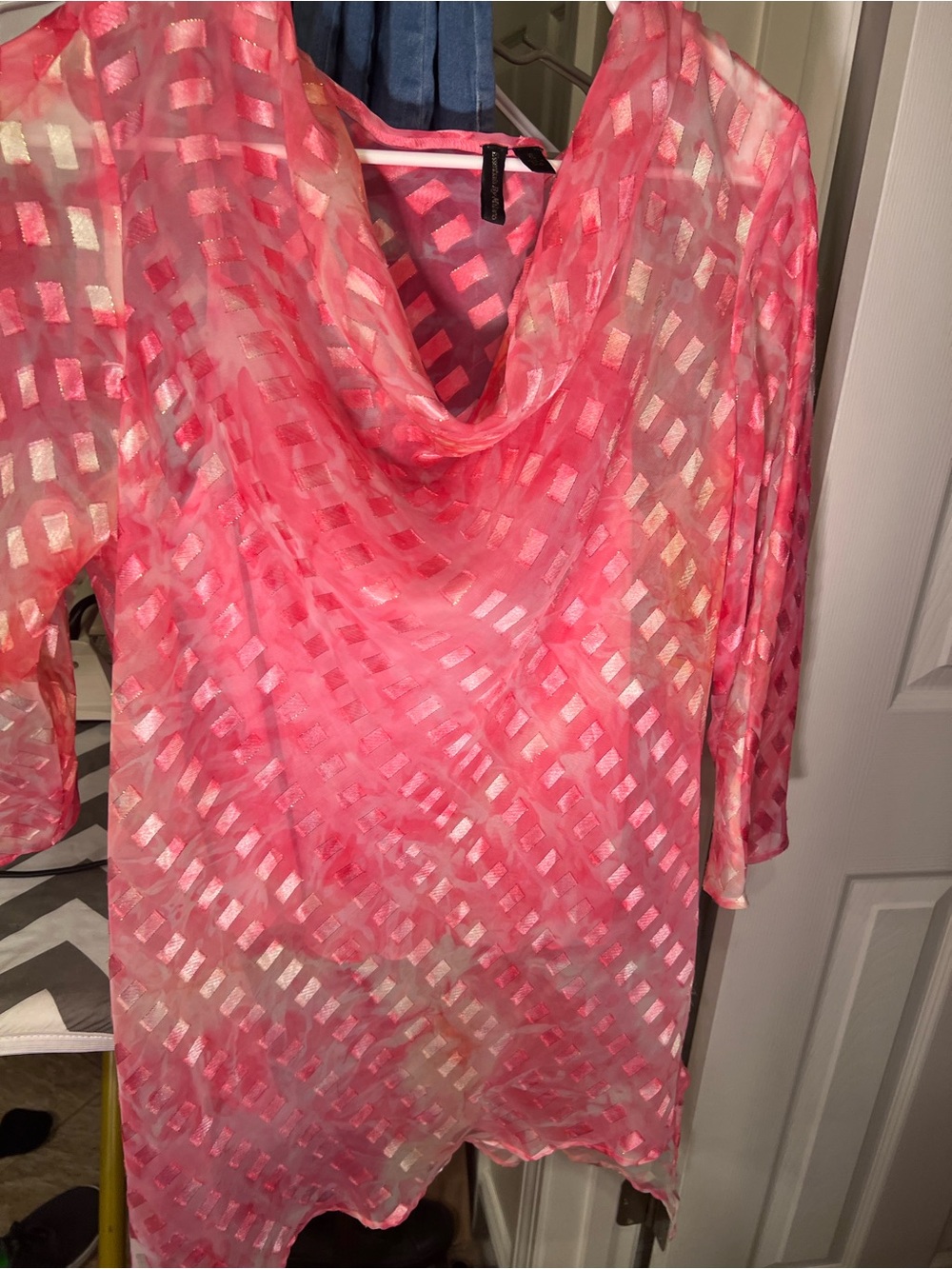 Florida Light Tunic Top Shirt with Cami Women’s Sz XL Gorgeous Pink Length 35”